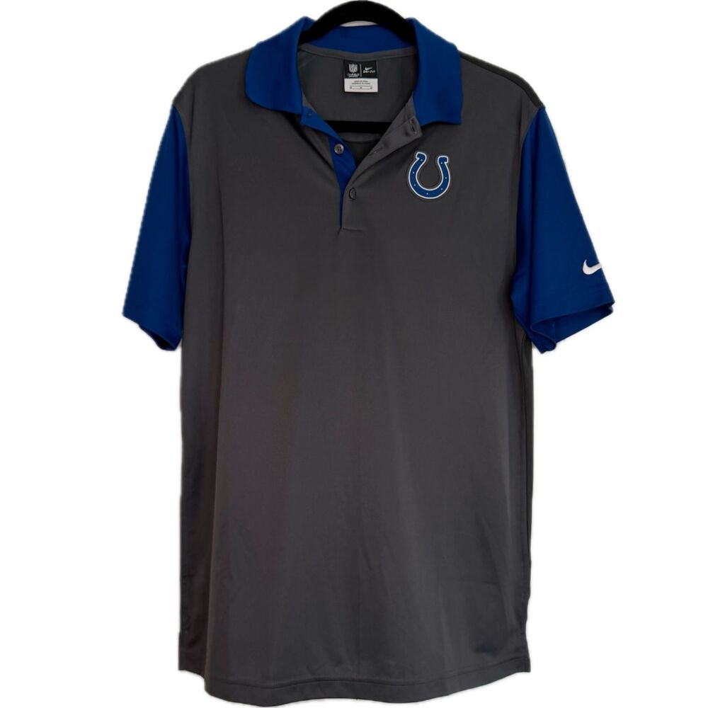 Indianapolis Colts Nike Men's Medium NFL Dri-Fit Polo Golf Shirt Collared